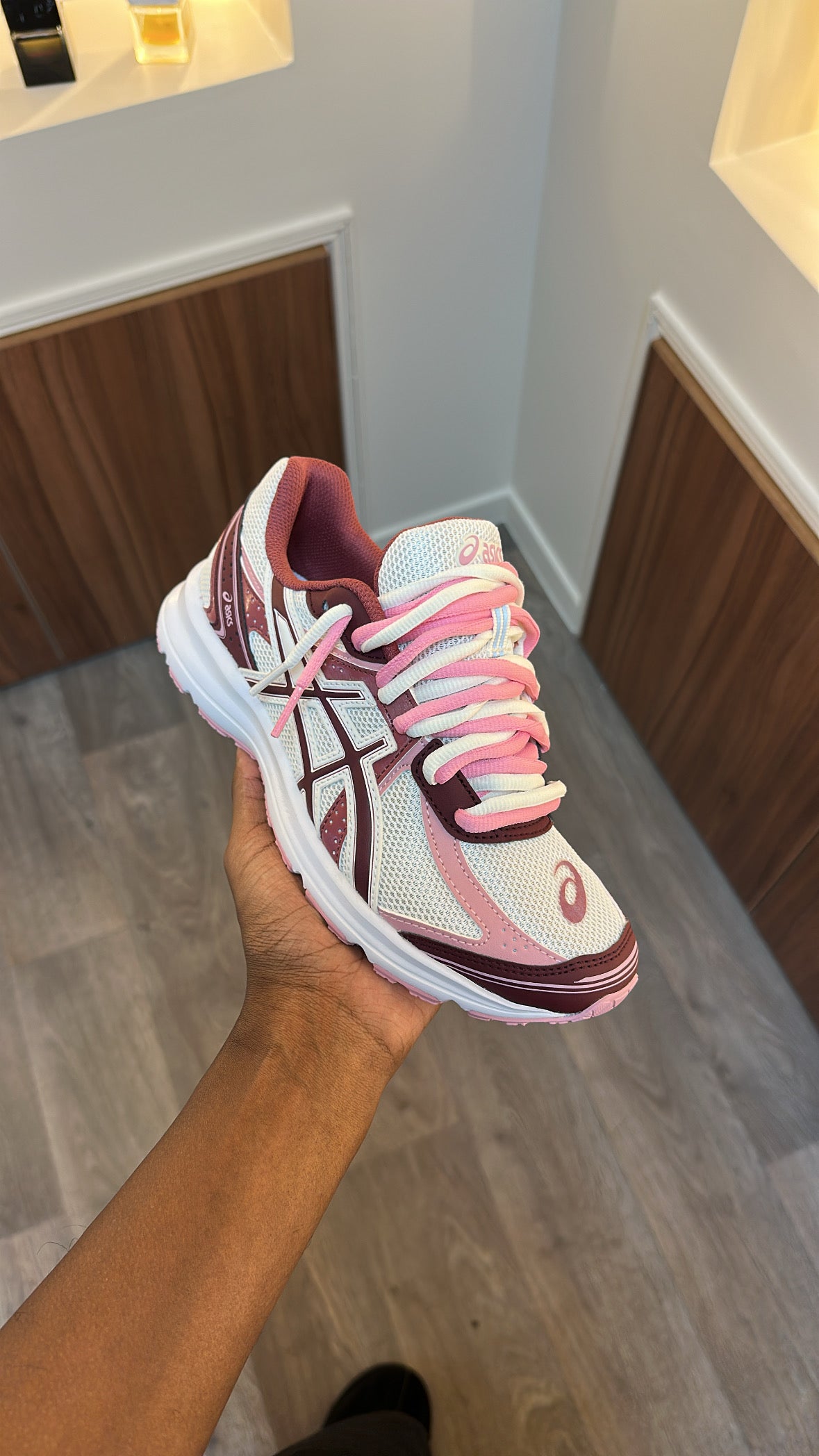 ASICS JOG 100 S Pink Bordeaux DOUBLE LACETS