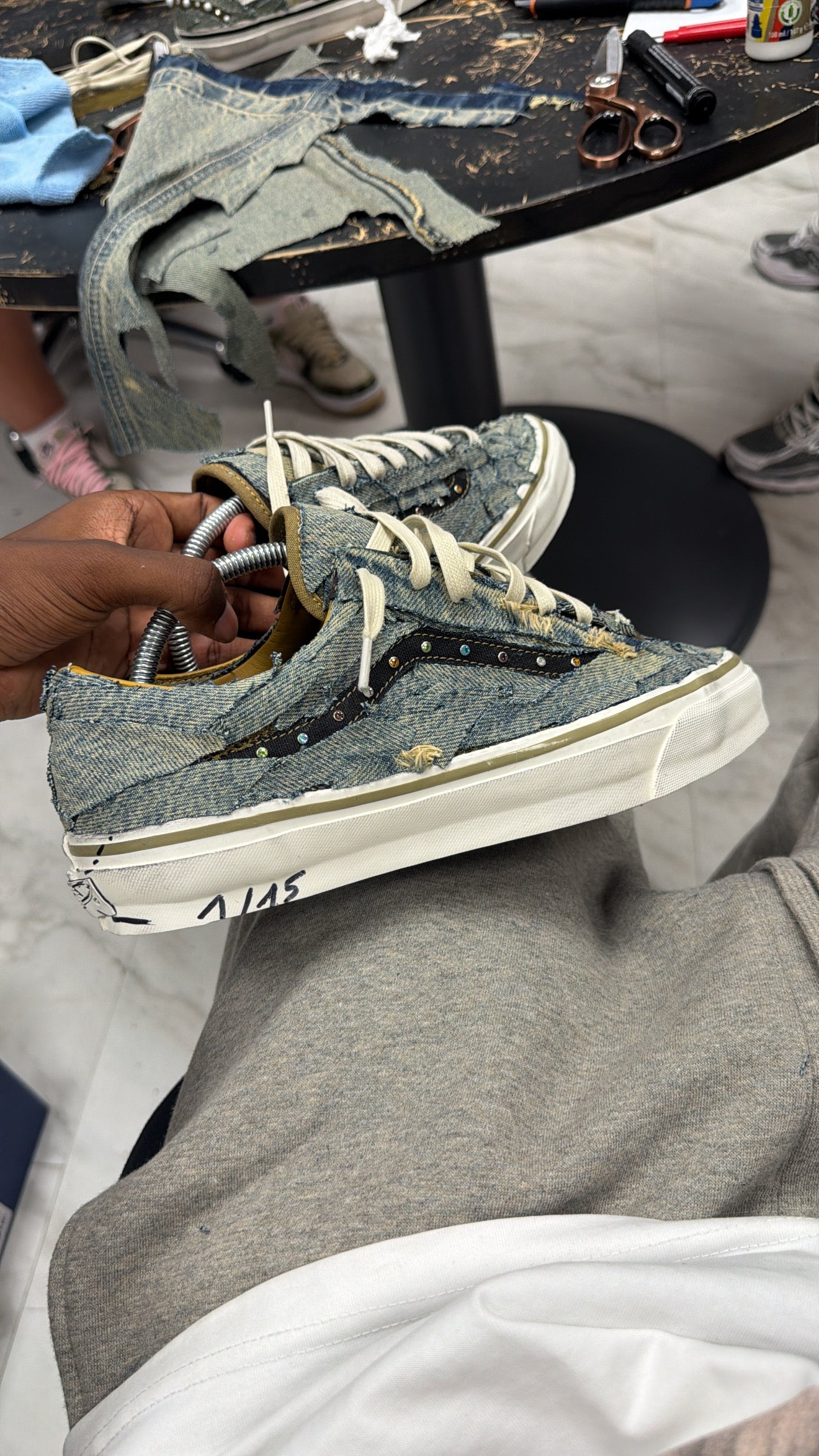 Vans old Skool Denim pearlized Custom