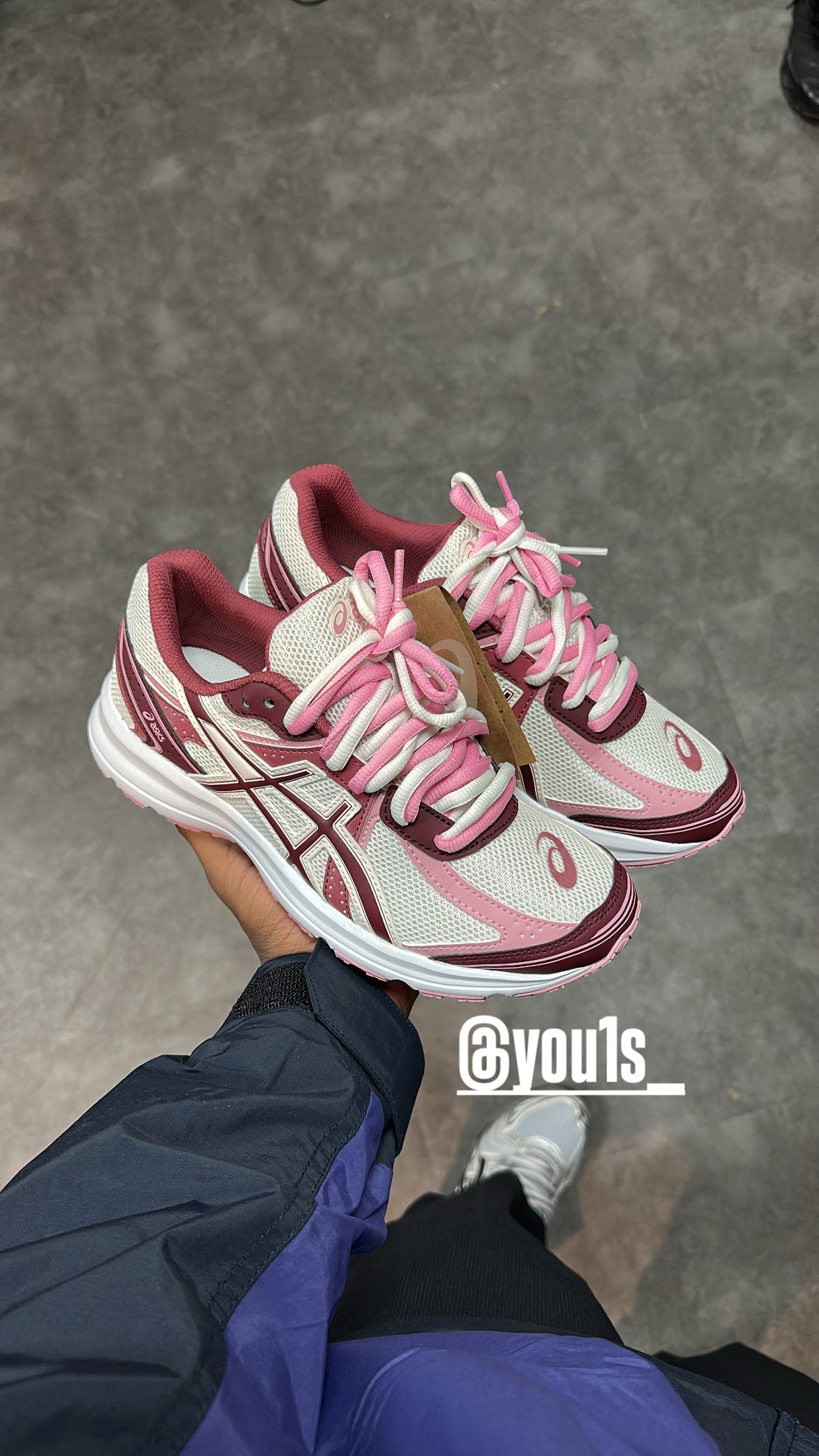 ASICS JOG 100 S Pink Bordeaux DOUBLE LACETS